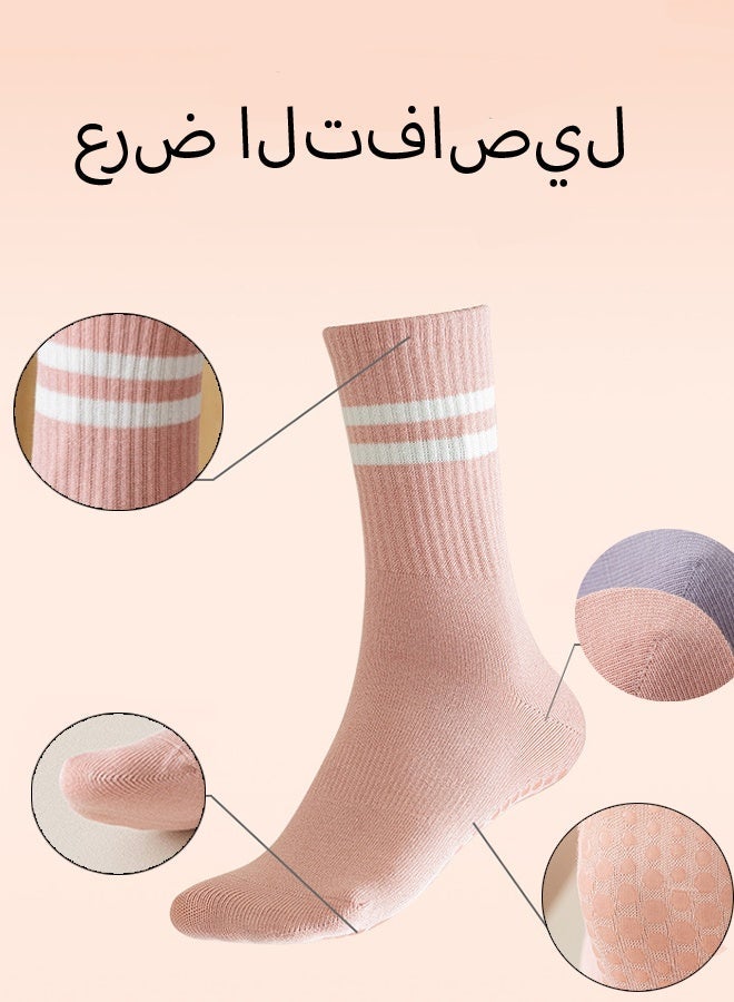 KANGLI 4 Pairs Yoga Socks For Women，Non Slip Socks Pilates Socks For Yoga,Pilates,Ballet, Dance, Workout, Hospital - Image 3