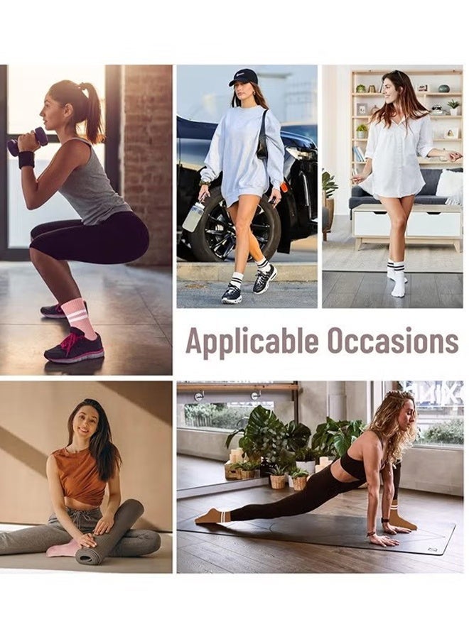 KANGLI 4 Pairs Yoga Socks For Women，Non Slip Socks Pilates Socks For Yoga,Pilates,Ballet, Dance, Workout, Hospital - Image 2