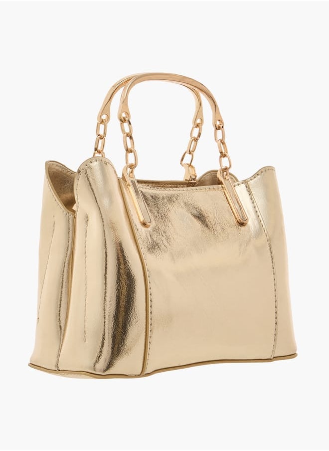 Flora Bella By Shoexpress Womens Solid Tote With Zip Closure  - Image 3