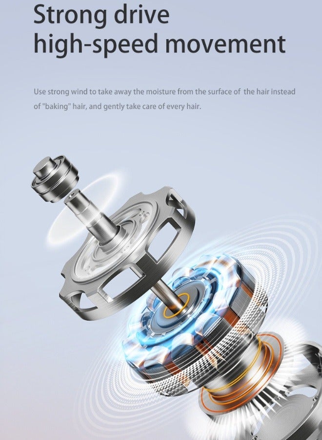 مجفف شعر جديد عالي السرعة بقوة 2000 واط، عالي الطاقة، صامت للعناية بالشعر، ضوء أزرق، أيونات سالبة، عبوة هدايا للمنزل/صالونات الشعر - Image 4