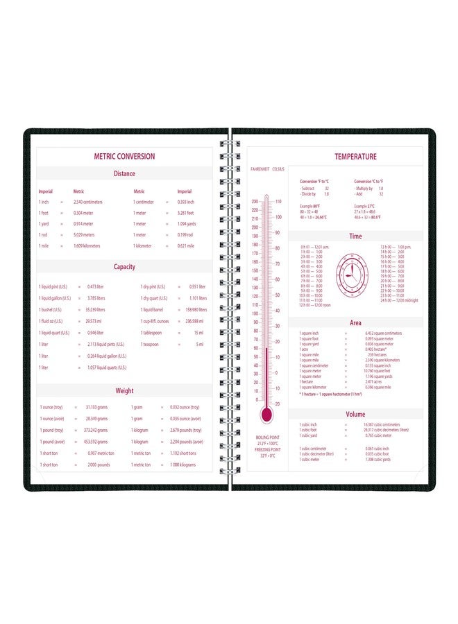 Brownline® 2026 DuraFlex Weekly Planner, Appointment Book, 12 Months, January to December, Twin-Wire Binding, 11" x 8.5", Black (CB950V.BLK-26) - Image 3