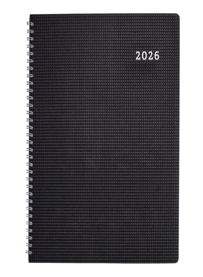 Brownline® 2026 DuraFlex Weekly Planner, Appointment Book, 12 Months, January to December, Twin-Wire Binding, 11" x 8.5", Black (CB950V.BLK-26) - Image 1