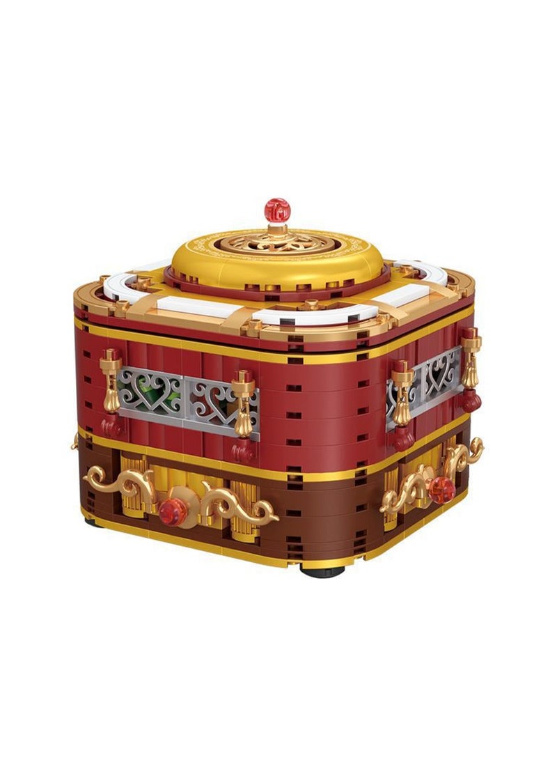 Red Gift Box Puzzle Model Set Building Blocks Creative Diy Simulation Collection Building Assembly Toys Children'S Gift - Image 1