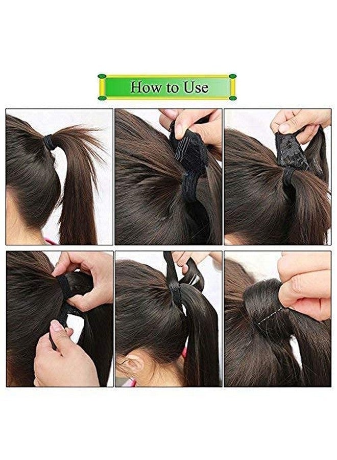LUSH LOCKS -Wrap Around Ponytail Synthetic Hair Extension For Women And Girl (Black)  - Image 2