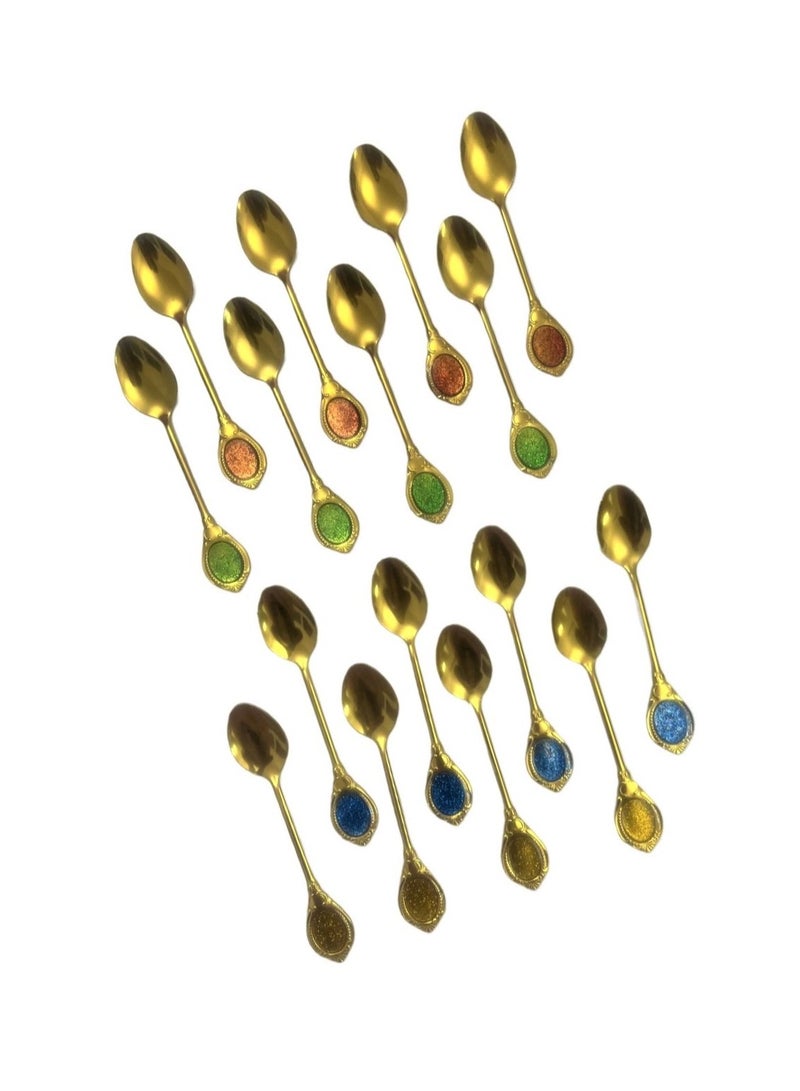 Boxwoods 16 PCS Of Golden Stainless Steel Teaspoons For Ramadan And Eid - Image 2