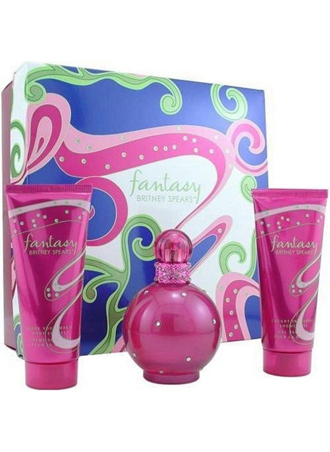 Britney Spears - Fantasy by Britney Spears for Women, Set (Eau De Parfum Spray 3.3 Ounce, Body Lotion 3.3 Ounce, Shower Gel 3.3 Ounce) - Image 1