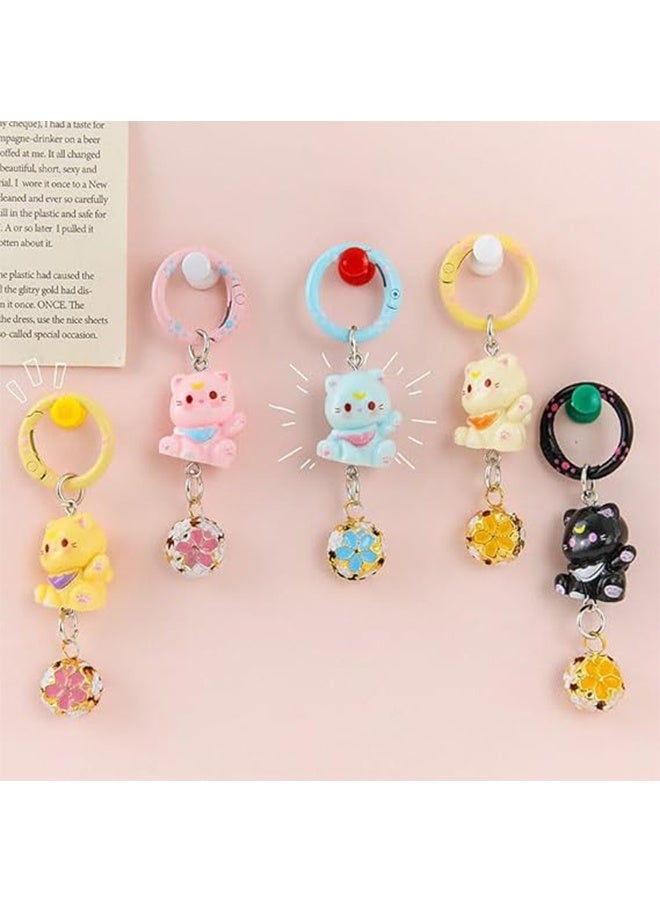 Ba Love 5 Pcs Cute Keychain for Women Girls Kawaii Cartoon Keyring Aesthetic Purse Charms for Handbags Backpack Keys Accessories - Image 5