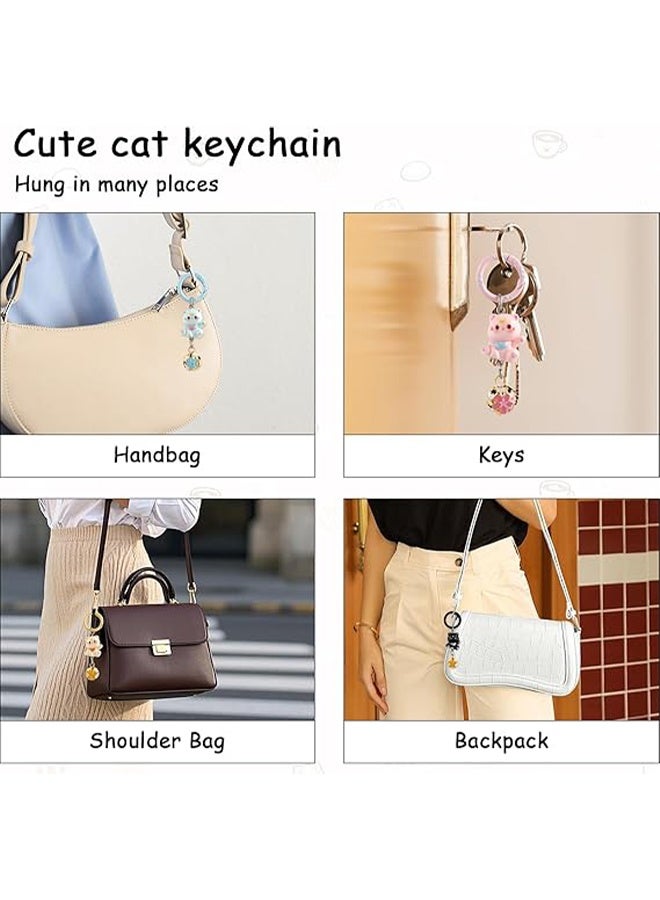 Ba Love 5 Pcs Cute Keychain for Women Girls Kawaii Cartoon Keyring Aesthetic Purse Charms for Handbags Backpack Keys Accessories - Image 3