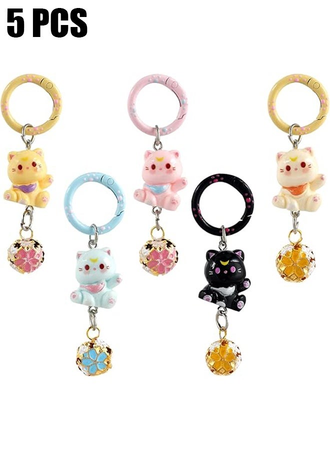 Ba Love 5 Pcs Cute Keychain for Women Girls Kawaii Cartoon Keyring Aesthetic Purse Charms for Handbags Backpack Keys Accessories - Image 1