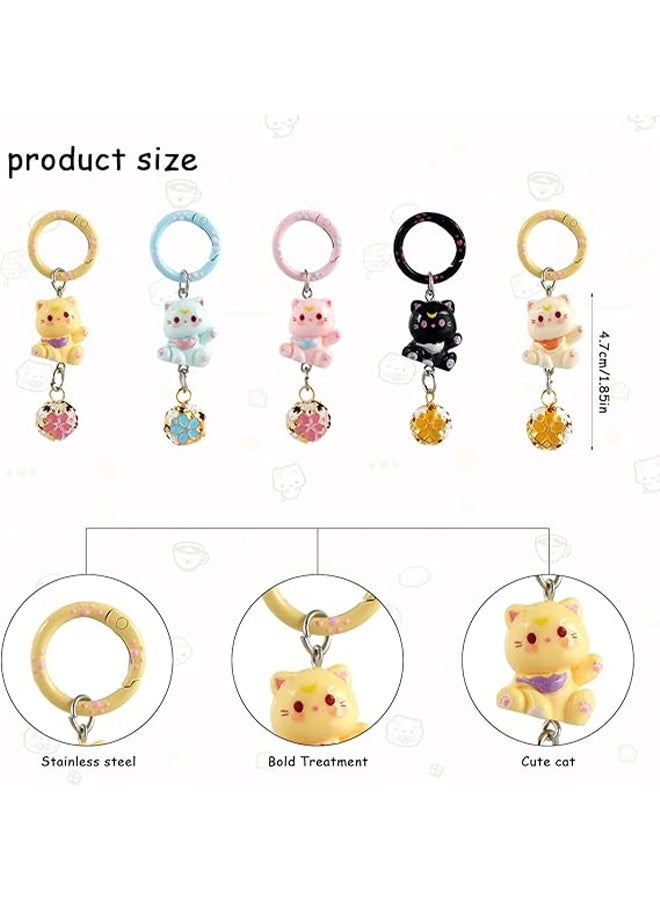 Ba Love 5 Pcs Cute Keychain for Women Girls Kawaii Cartoon Keyring Aesthetic Purse Charms for Handbags Backpack Keys Accessories - Image 2