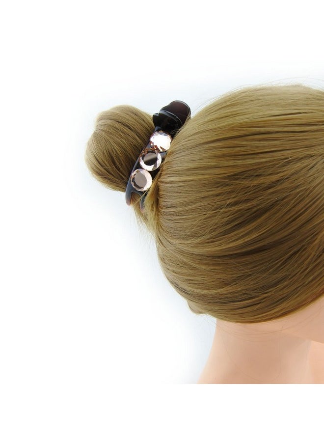 Meilliwish - Sparkling Beautiful Hair Claw Clip For Women 1 Pcs(D72)(Brown) - Image 1