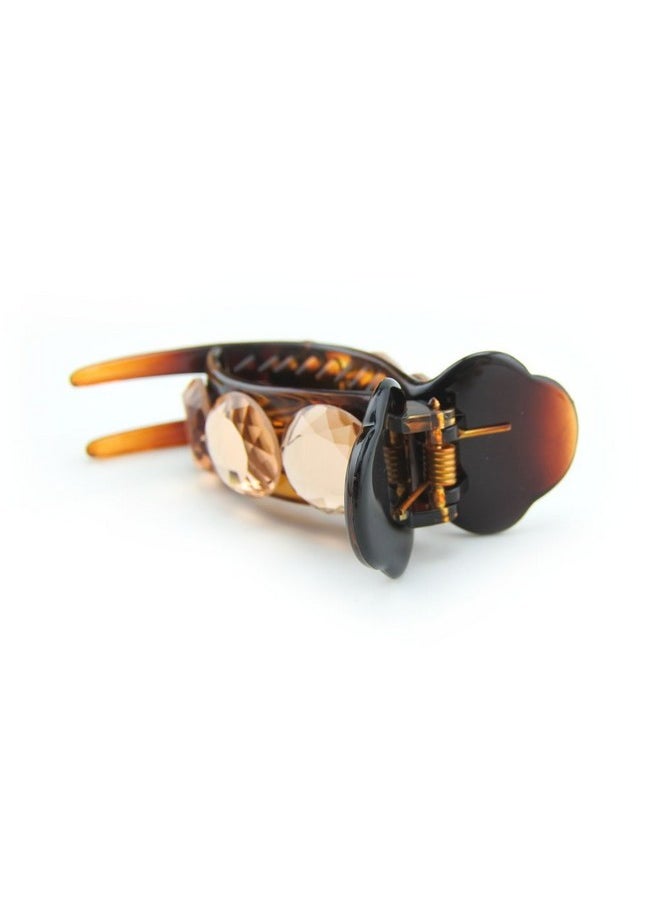 Meilliwish - Sparkling Beautiful Hair Claw Clip For Women 1 Pcs(D72)(Brown) - Image 1