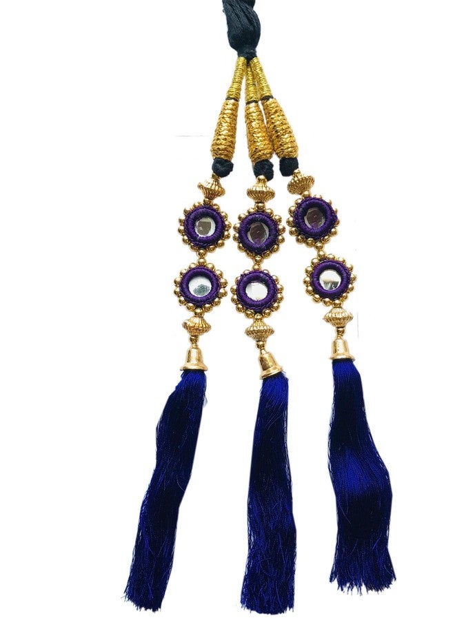 Arooman™ Punjabi Parandi Paranda Choti Braid/Tassles Hair, Hair Extensions for Girls and Women Pack -2, Color-Multi - Image 4