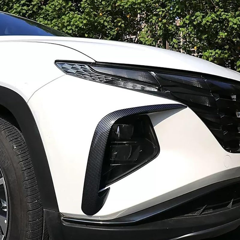 ERIDANUS Headlight Cover for Hyundai Tucson 2022-2023 - Carbon Fiber Style - 2 PCS - Image 3