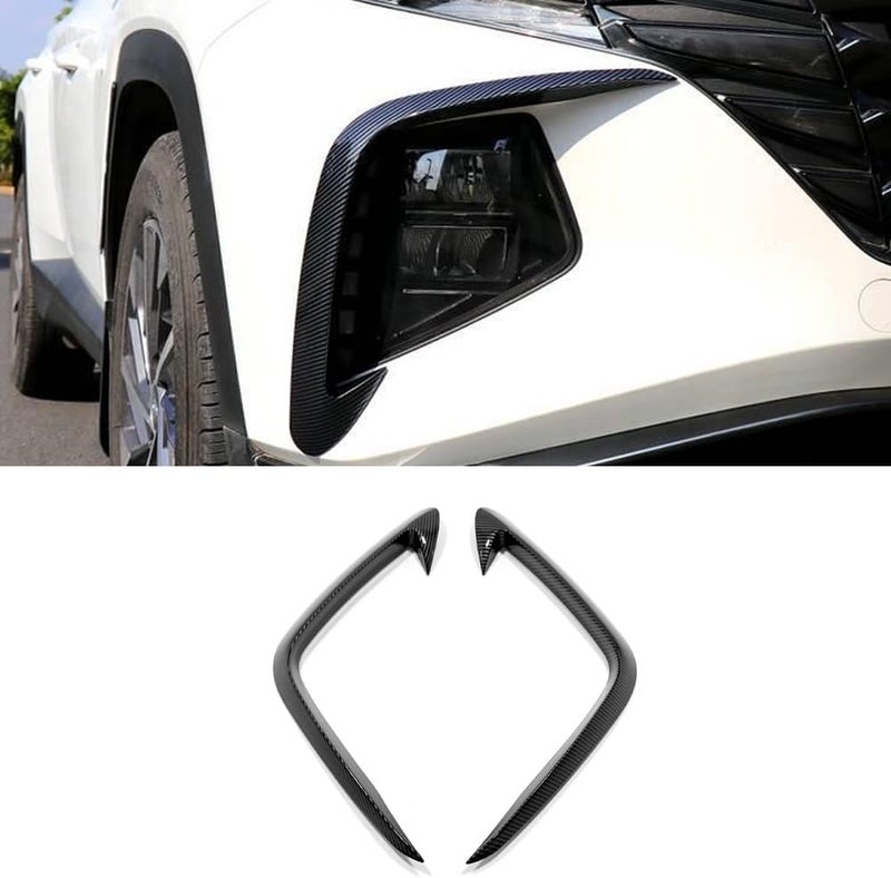 ERIDANUS Headlight Cover for Hyundai Tucson 2022-2023 - Carbon Fiber Style - 2 PCS - Image 1