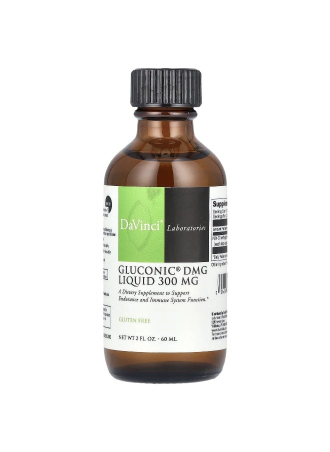 DaVinci Laboratories DaVinci Laboratories, Gluconic DMG Liquid, 300 mg, 2 fl oz (60 ml)  - Image 3
