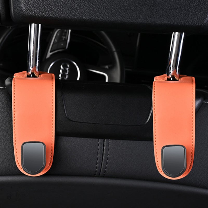 Car Purse Hook: Beige Premium Microfiber Leather 360 Degrees Rotation Headrest Hook - No Tool Installation 110lb Capacity Car Bag Hook for Most Car SUV Truck Organization - Image 5