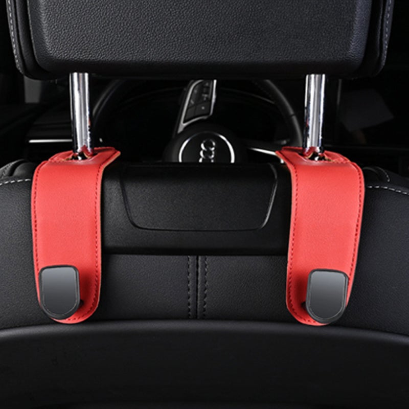 Car Purse Hook: Beige Premium Microfiber Leather 360 Degrees Rotation Headrest Hook - No Tool Installation 110lb Capacity Car Bag Hook for Most Car SUV Truck Organization - Image 3