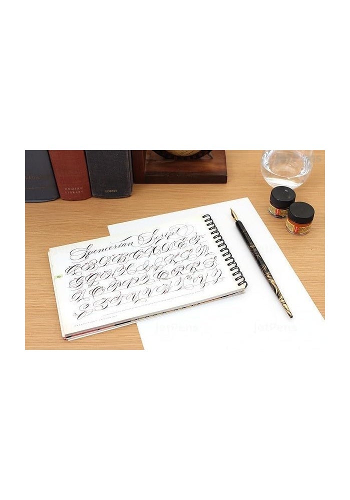 Speedball Signature Series Calligraphy Pen and Ink Set with Gold and Silver Pigmented Inks - Image 2