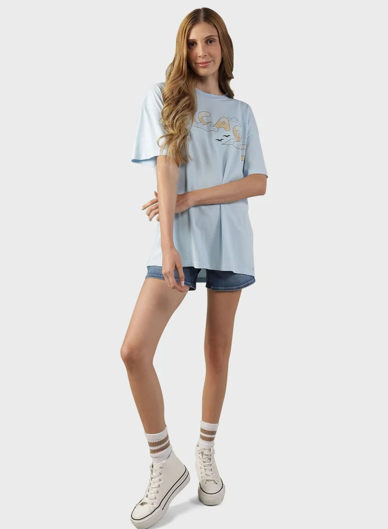 امريكان ايجل Graphic Crew Neck T-Shirt