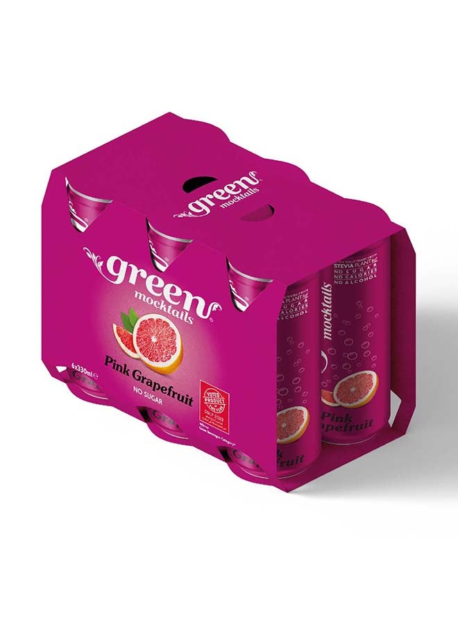 Green Cola جريب فروت وردي 330 مل (عبوة من 6) - Image 1