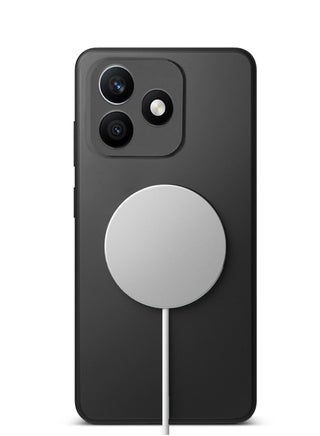 غطاء حقيبة من السيليكون السائل الفاخر لهاتف Honor X8d 5G 2025 متوافق مع حلقة MagSafe الرقيقة (MCMPMN) - أسود - view 2