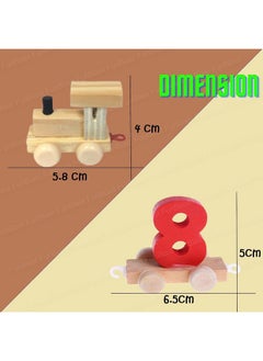 FunBlast FunBlast Wooden Digital Colourful Number Train - Educational Toys for 2-Year-Old, Vehicle Pattern 0 to 9 Number Learning & Educational Toys for Kids, Pre-School Learning Kit for Toddlers- (Multicolor)  - Image 2