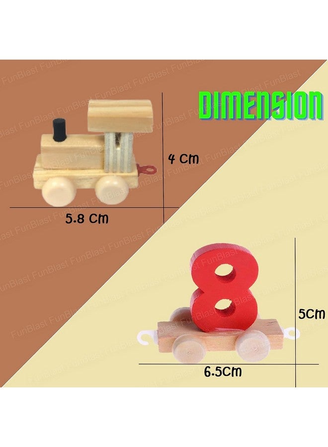 FunBlast FunBlast Wooden Digital Colourful Number Train - Educational Toys for 2-Year-Old, Vehicle Pattern 0 to 9 Number Learning & Educational Toys for Kids, Pre-School Learning Kit for Toddlers- (Multicolor)  - Image 2