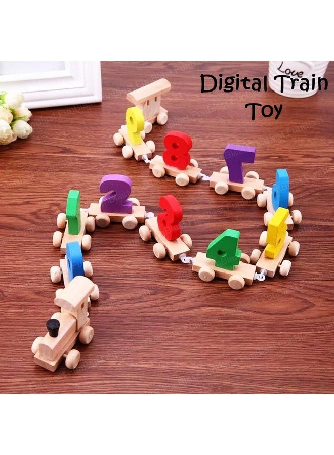FunBlast FunBlast Wooden Digital Colourful Number Train - Educational Toys for 2-Year-Old, Vehicle Pattern 0 to 9 Number Learning & Educational Toys for Kids, Pre-School Learning Kit for Toddlers- (Multicolor)  - Image 4