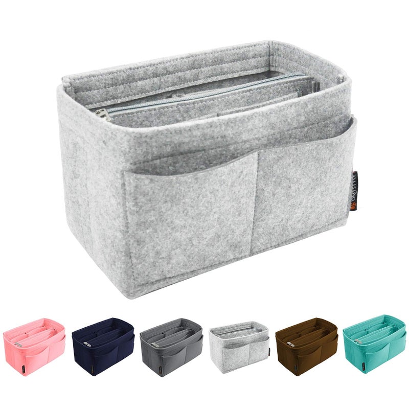 Omystyle Lightgrey Large Purse Organizer Insert For Handbags  Felt Bag Organizer For Tote & Purse  Tote Bag Organizer Insert With 5 Sizes  Compatible With Neverful Speedy And More?11.4""?5.9""?6.9"" - Image 1
