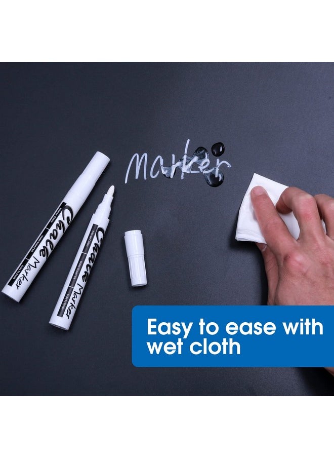 Volcanics White Liquid Chalk Markers 12 Pack Chalkboard Markers Erasable Glass Markers Washable  - Image 3