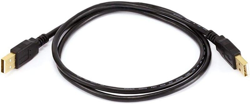 مونوبرايس 105442 3 أقدام كابل USB 2.0 A ذكر إلى A ذكر 28/24AWG (مطلي بالذهب) - أسود لنقل البيانات لمرفقات القرص الصلب والطابعات وأجهزة المودم والكاميرات والمزيد! - Image 1