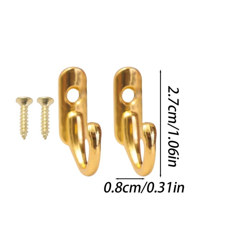 Vintage Wall Mounted Metal Hooks for Hanging Jewelry Keys Towel Bag Small Hangers Bathroom Kitchen Storage Hook Rack with Screw - Image 2