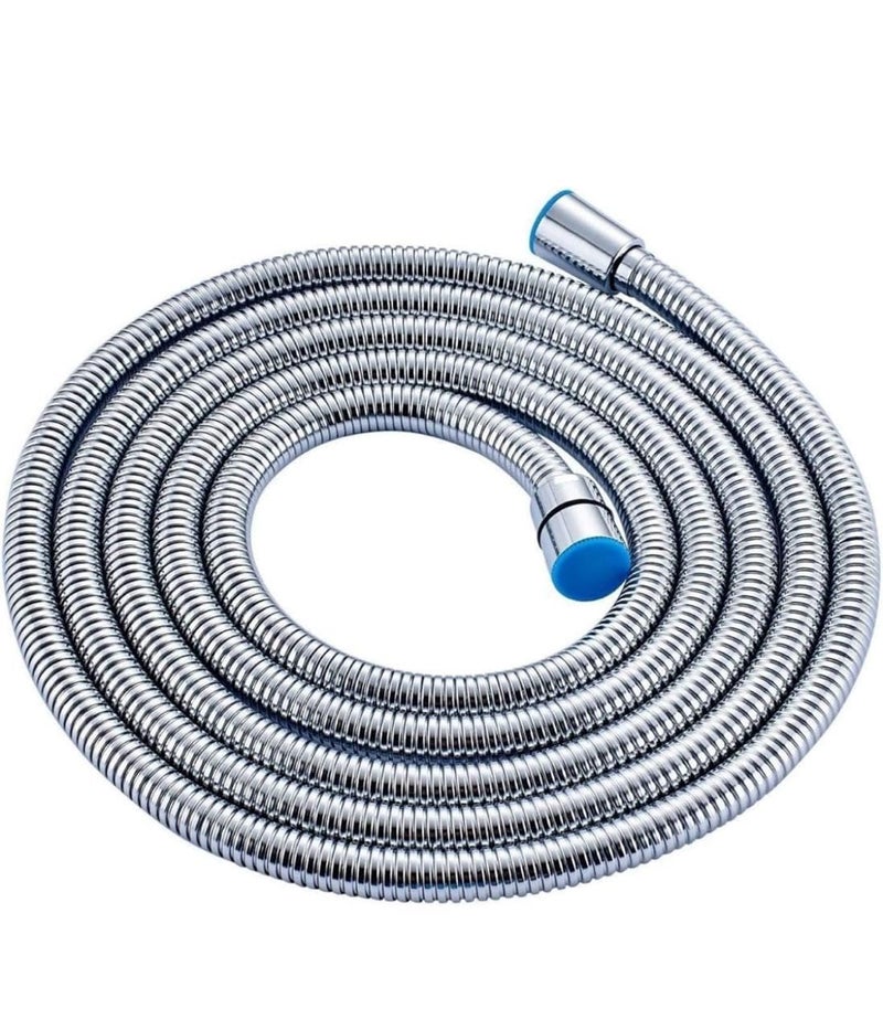 ARISTO Shower Tube Hose Pipe 1 Meter Brass Parts DoubleBuckle Design Hand Shower Pipe Shower Tube Health Faucet Tube Jet Spray Pipe Silver Finish - Image 1
