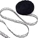 Winsyison 10 Yards Black Lace Trim Ribbon Vintage Lace Ribbon Roll for Bridal Flower Trim Sewing Accessories for Bouquet Packaging Wrapping Wedding Decorations DIY Crafts - Image 2