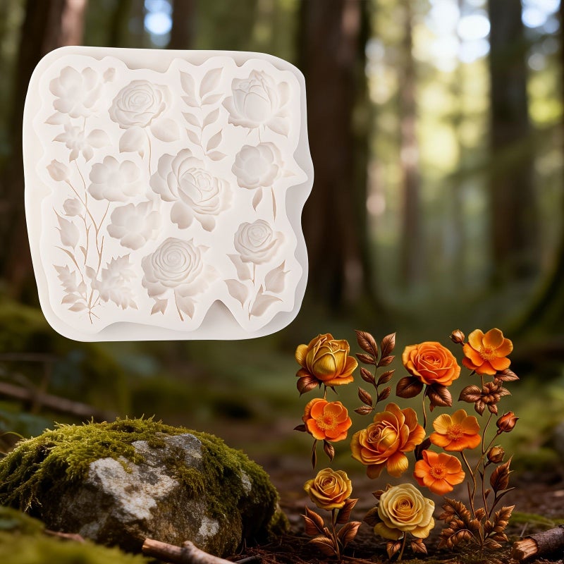 1pc Exquisite Flower Silicone Mold Y 526 for Fondant Chocolate Clay Decor - Image 1
