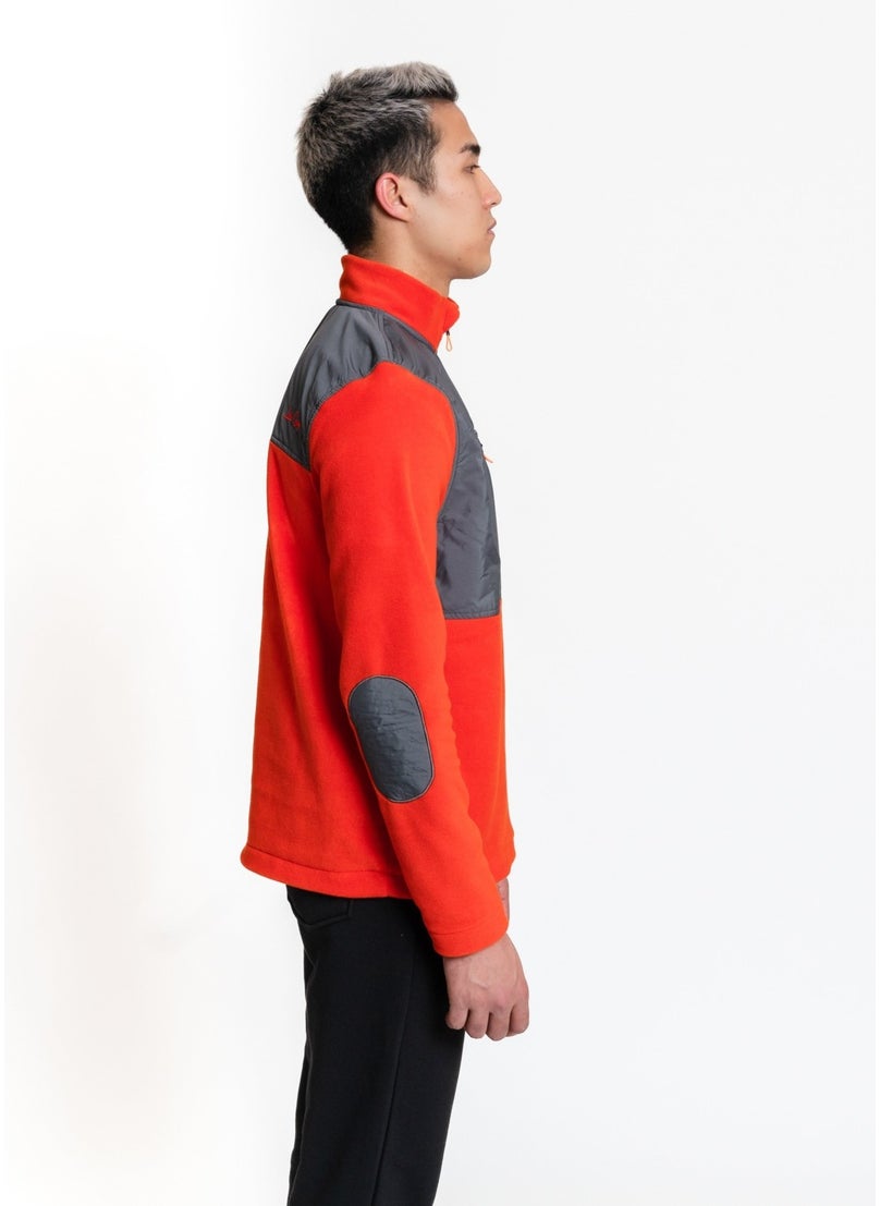 Luo Camp Half-Zip Fleece 03 - Orange/anthracite Half Zipper Men's Fleece  - Image 2