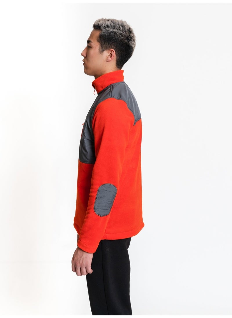 Luo Camp Half-Zip Fleece 03 - Orange/anthracite Half Zipper Men's Fleece  - Image 4