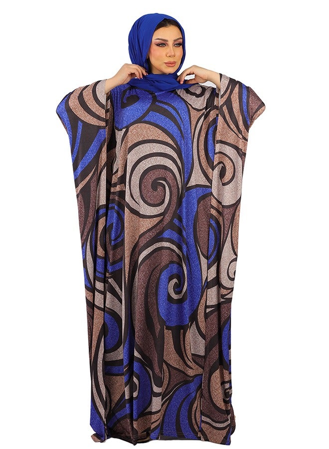 Zmurud Jersey Jalabiya- printed  - Image 2