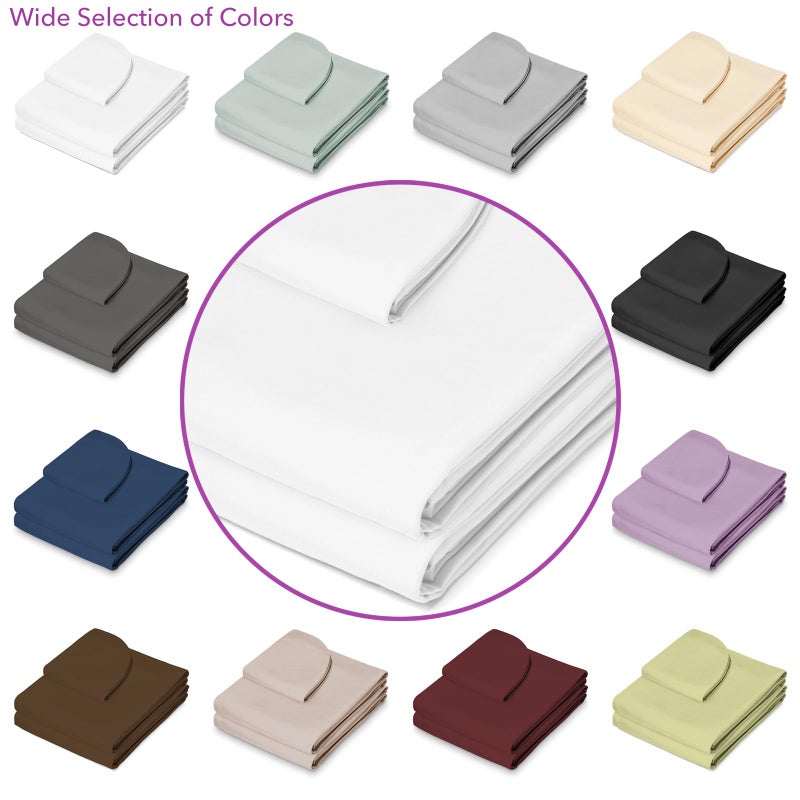 Saloniture 3-Piece Microfiber Massage Table Sheet Set - Premium Facial Bed Cover - Includes Flat and Fitted Sheets with Face Cradle Cover - White - Image 5