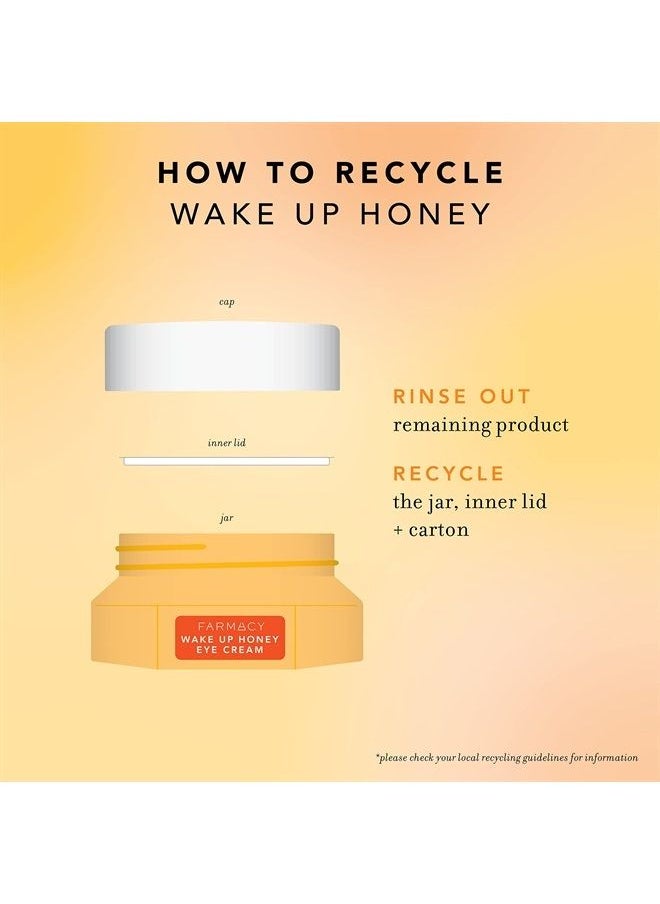 FARMACY - Wake Up Honey Eye Cream for Dark Circles and Puffiness - Under Eye Cream for Wrinkles and Bags Under Eyes - Formulated with Caffeine & Vitamin C - Image 1