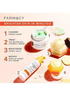 FARMACY Wake Up Honey Eye Cream for Dark Circles and Puffiness - Under Eye Cream for Wrinkles and Bags Under Eyes - Formulated with Caffeine & Vitamin C  - Image 5