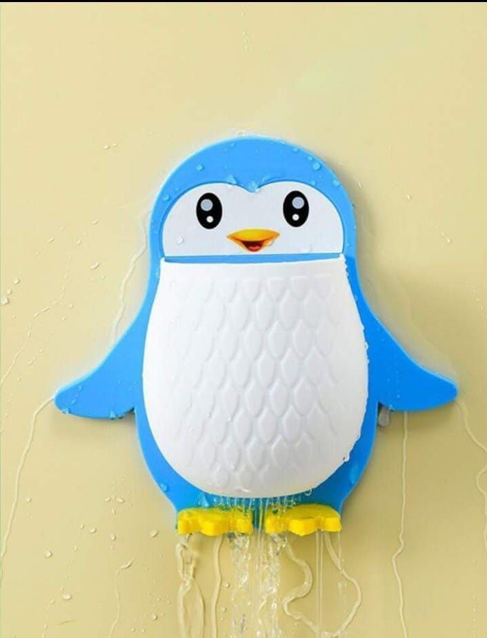 Bhavya Optic® Penguin Wall Mounted Makeup Organizer, Toothbrush and Hair Brush Holder, Small Bathroom Storage Shelf, Pink - Image 5