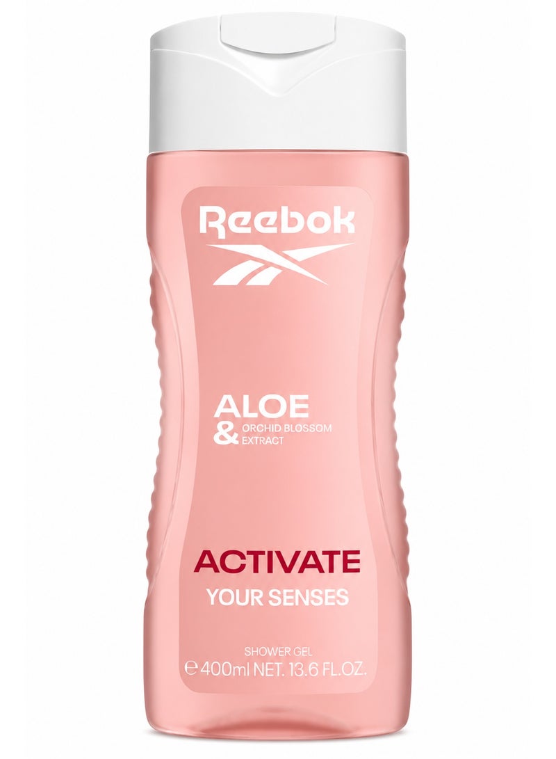 Activate Your Senses Shower Gel with Aloe & Orchid Blossom Extract – 400ml | Hydrating Body Wash | Long-Lasting Fresh Fragrance