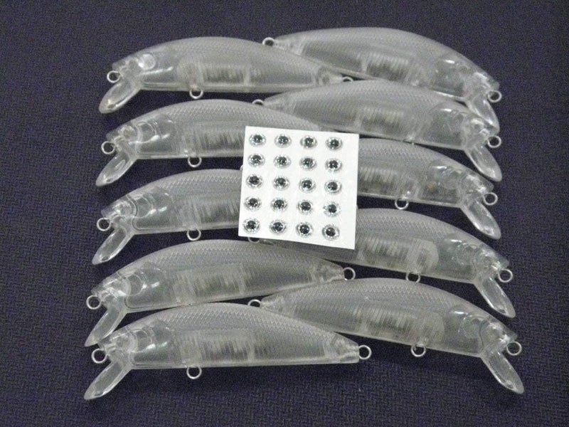 wLure 10 Blank Unpainted Minnow Crankbait Topwater Lipless Jerkbait Fishing Lures - Image 2