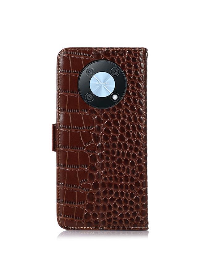 Zaboon Case For Huawei Nova Y90/Enjoy 50 Pro Crocodile Top Layer Cowhide Leather Phone Case - Image 3