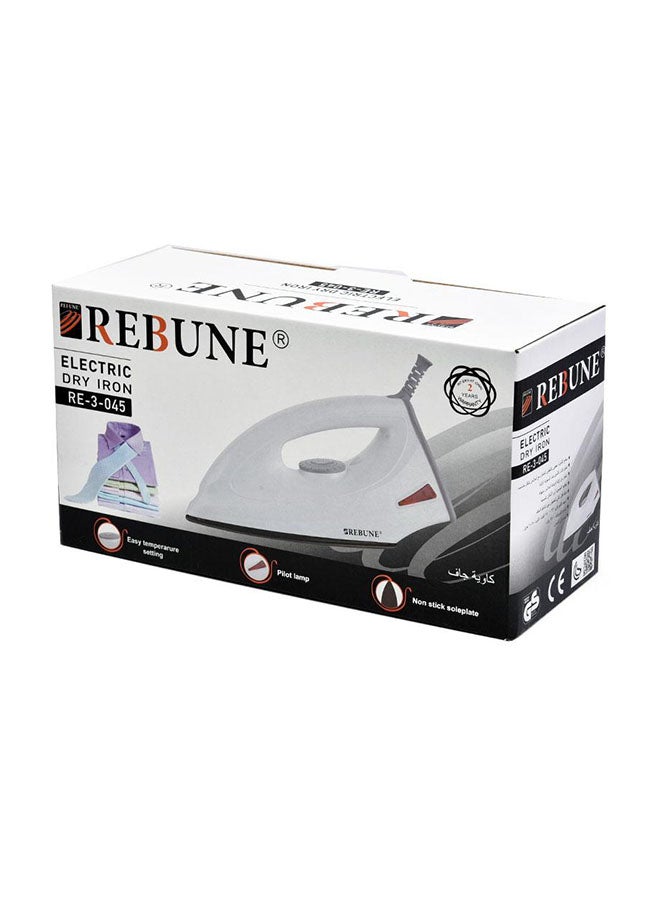 REBUNE Electric Dry Iron 1200 W RE-3-045 White/Grey - Image 2