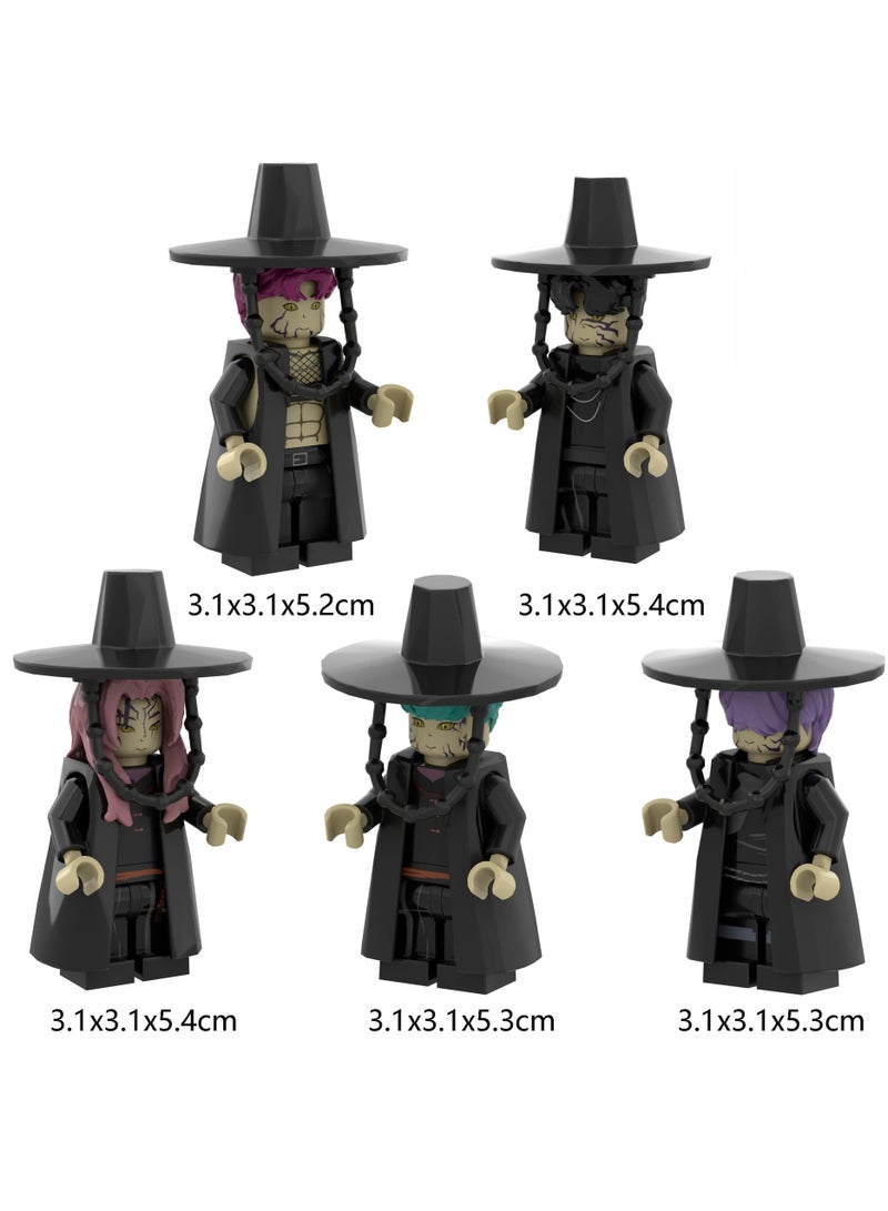 عام مجموعة مكعبات بناء من KPop Demon Hunters SAJA (فرقة ذكور) - 5 قطع، مناسبة لتزيين المكتب - Image 2