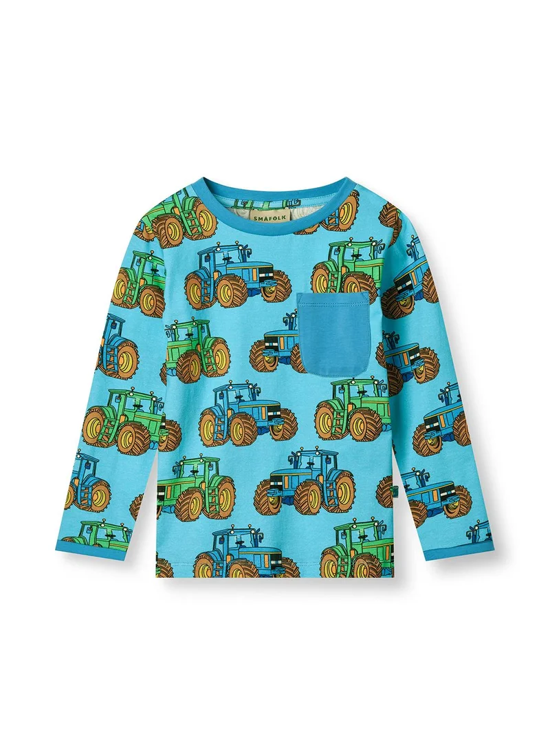Småfolk Long-sleeved top with tractors