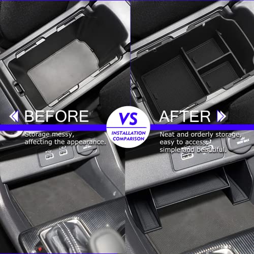 XXCIWP 2024 2025 Civic Center Console Organizer Tray for 2023 2022 Honda Civic 11th Gen Sedan Hatchback LX EX Sport 2022 Accessories Civic 2023 Central Console Organizer Insert Tray(2pcs) - Image 4